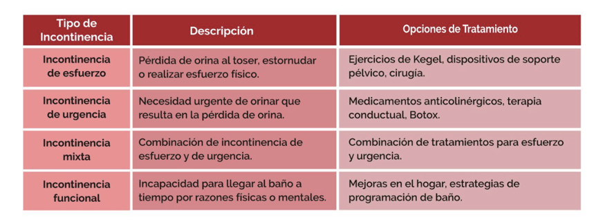 Tipos de Incontinencia 